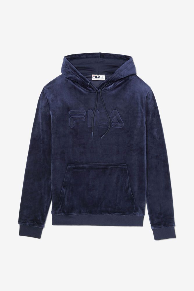 Fila Hettegenser Herre Marineblå Asher Velour 548739-TWE